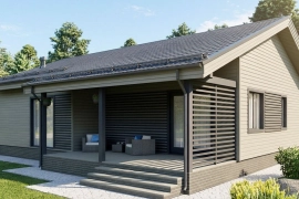 Дом 143 м² Кухня-гостиная + 3 спальни